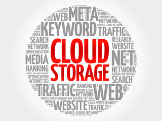 Cloud Storage word cloud, business concept