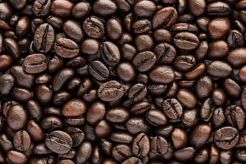 background of brown coffee beans