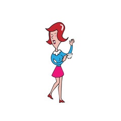 Woman and coffee cartoon