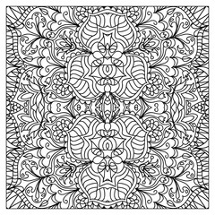 Abstract zentangle coloring page 