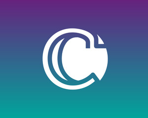C Line Letter Circle Logo