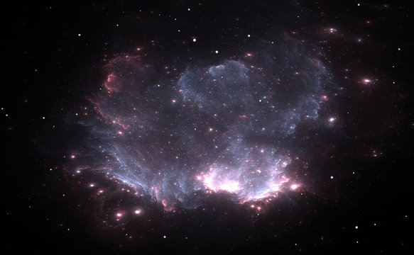 Purple Nebula in Deep Space