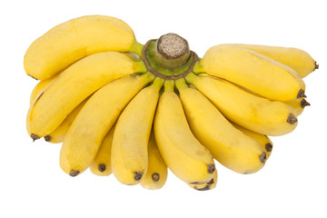 bunch of bananas isolated on white background