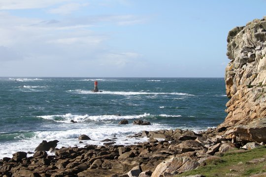 La c&ocirc;te rocheuse &agrave; Porspoder,finist&egrave;re,Bretagne,