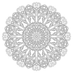 Oriental mandala. Ornamental circle pattern