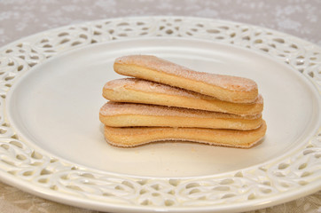 Pile of crispy ladyfingers