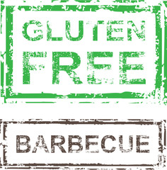 Gluten Free Barbecue Stamp Vector