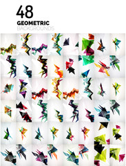 Huge mega collection of geometric shape abstract backgrounds