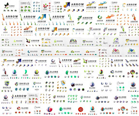 Company logo mega collection. Various universal icon set for any