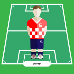 Fototapeta premium Computer game Croatia Soccer Football club player