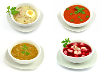 zestaw różnych zup