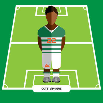 Computer game Cote d'Ivoire Football club player