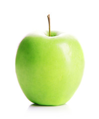 Ripe green apple isolated on white