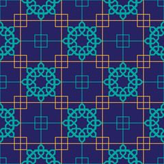 Abstract seamless patterns in Islamic style.