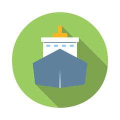 Ship colored flat icon