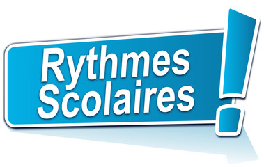 rythmes scolaires sur étiquette bleue