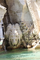 Fototapeta na wymiar Rome,Italy,Piazza Navona,Fountain of the Four Rivers,lev.