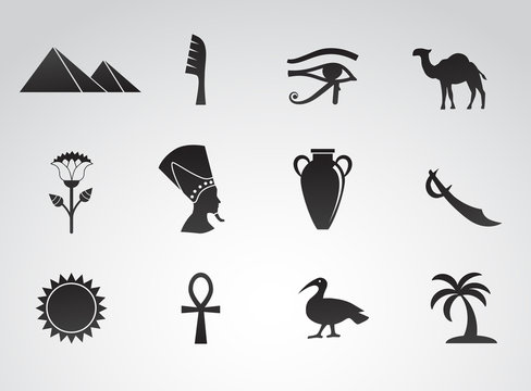 Egyptian VECTOR icon set.