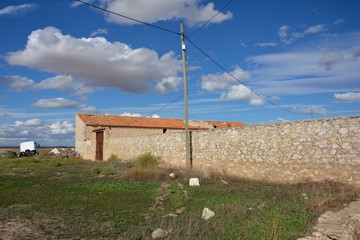 Fototapeta na wymiar Paisajes en Alcalá del Júcar