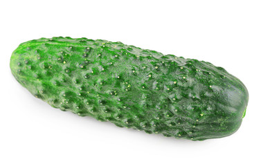 Ripe cucumber isolated on white