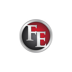 FE initial circle logo red