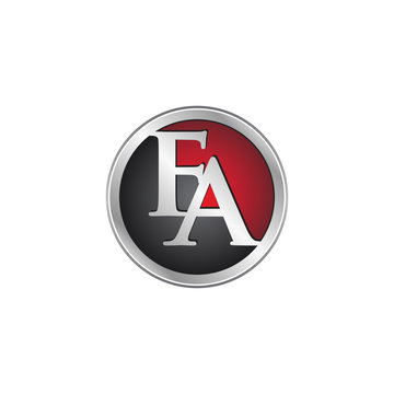 FA initial circle logo red
