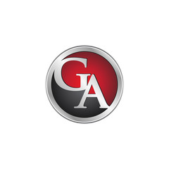 GA initial circle logo red