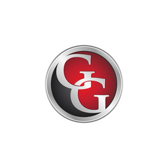 GG initial circle logo red