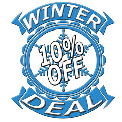 Winter deal sale sign