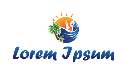 Icon beach and recreational activities