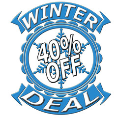 Winter deal sale sign