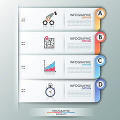 Modern infographics options banner.
