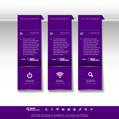 Fototapeta premium Vector tabs as design elements for business layouts.