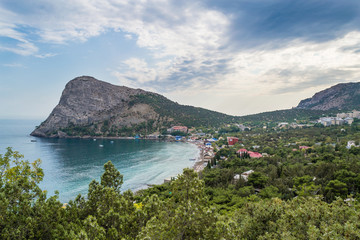 The beatiful view on the village Novy Svet, Crimea