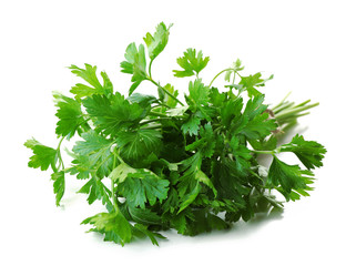 Fresh parsley isolated on white