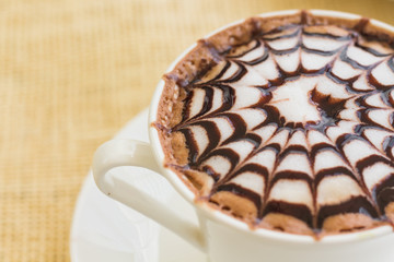Mocha coffee in morning