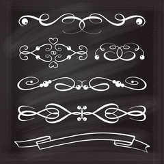Vector calligraphic design elements.