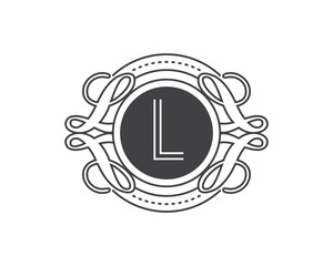 L Monogram Luxury Logo