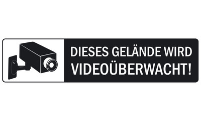 Aufkleber Videoüberwachung Sicherheitstechnik
