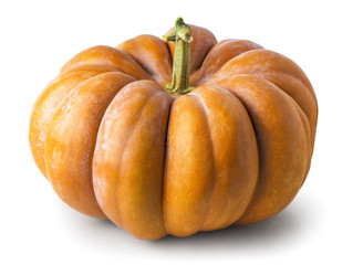 ripe pumpkin on a white background