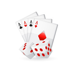 Cards isolated on white. Vector