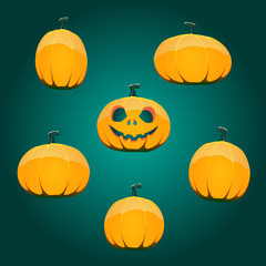 Halloween pumpkin set