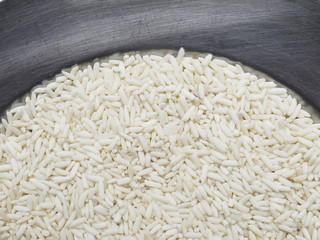 sticky rice on plate background