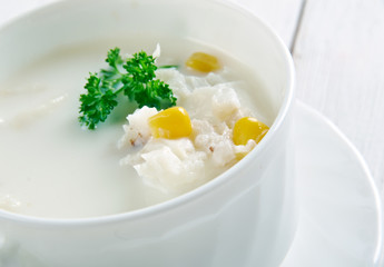 Thick smoked-haddock chowder