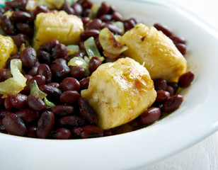 Red Kidney Beans with Plantains