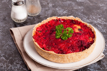 Tartlet with beetroot, parsley and goat cheese | Beet Pie
