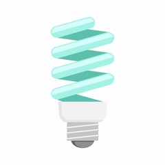 Energy saving Light Bulb Icon. Flat style