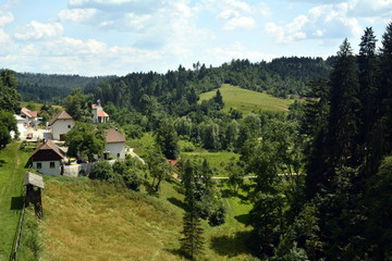 Vista desde el castillo de Predjama. Eslovenia