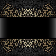 Vintage frame with gold borders