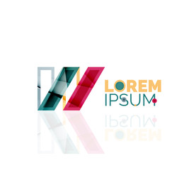 Logo, abstract geometric business icon